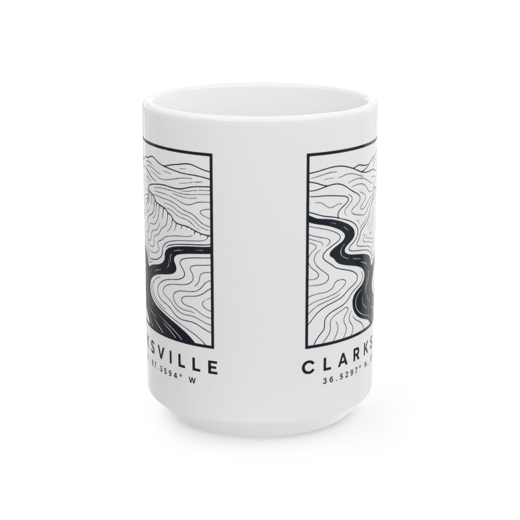 Clarksville Topo Map Mug