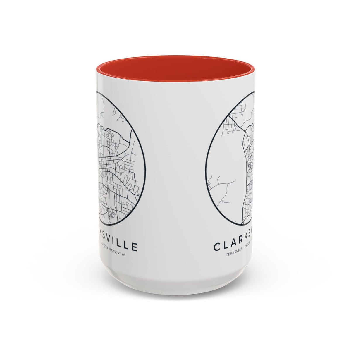 Clarksville Street Map Accent Mug