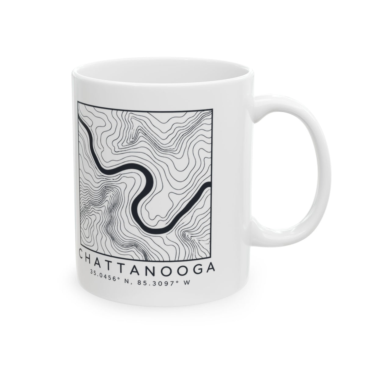 Chattanooga Topo Map Mug