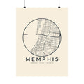 Memphis Street Map Poster