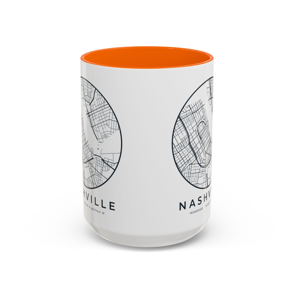 Nashville Street Map Accent Mug