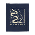 Memphis Topo Map Blanket (Navy)