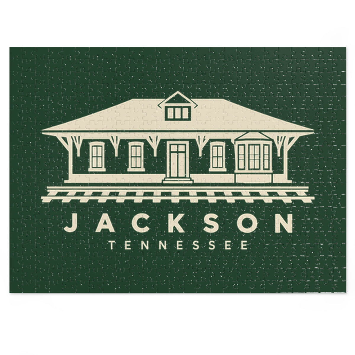 Jackson Train Depot Puzzle (Forest Green)