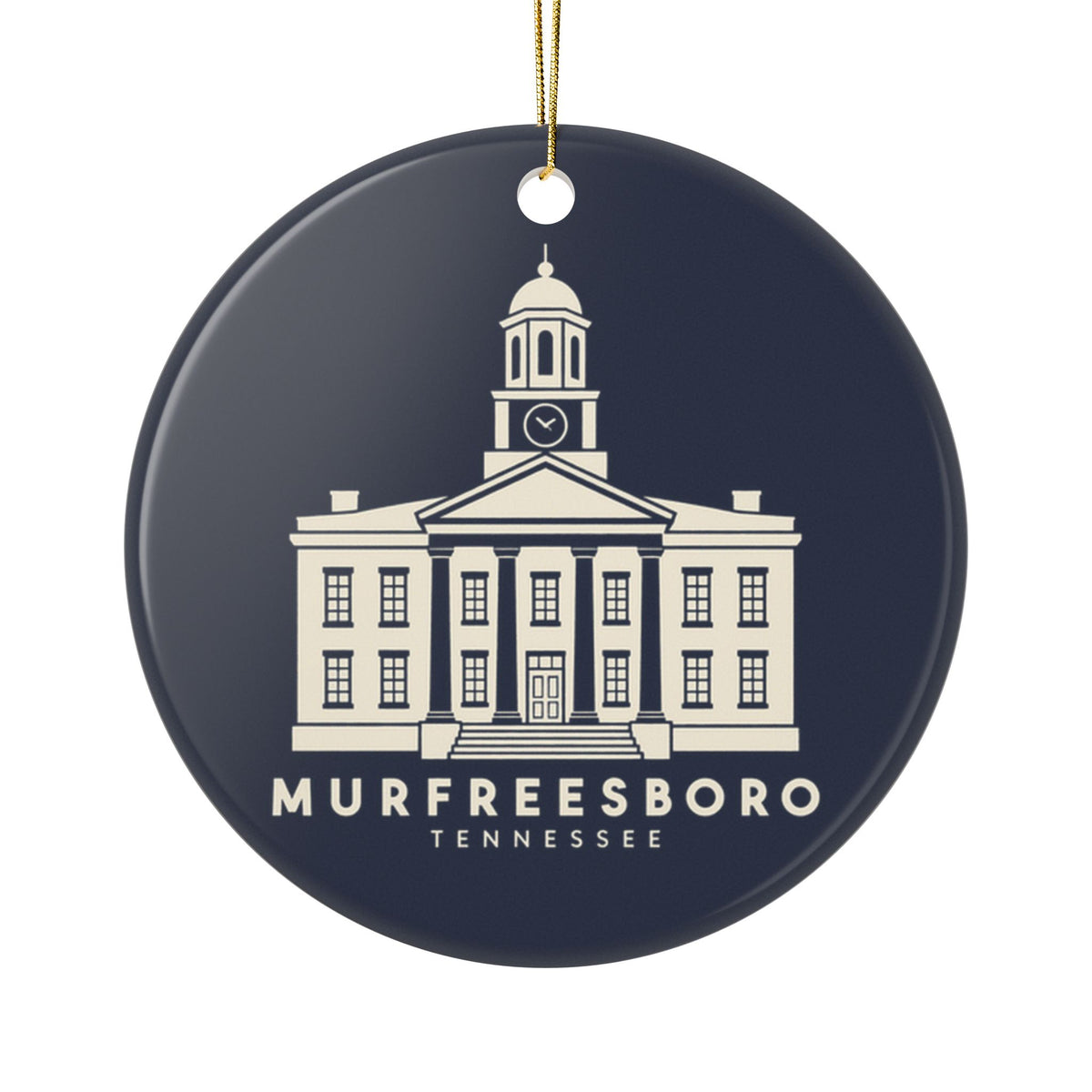 Murfreesboro Rutherford County Courthouse Ornament (Navy)