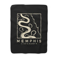 Memphis Topo Map Sherpa Blanket (Black)