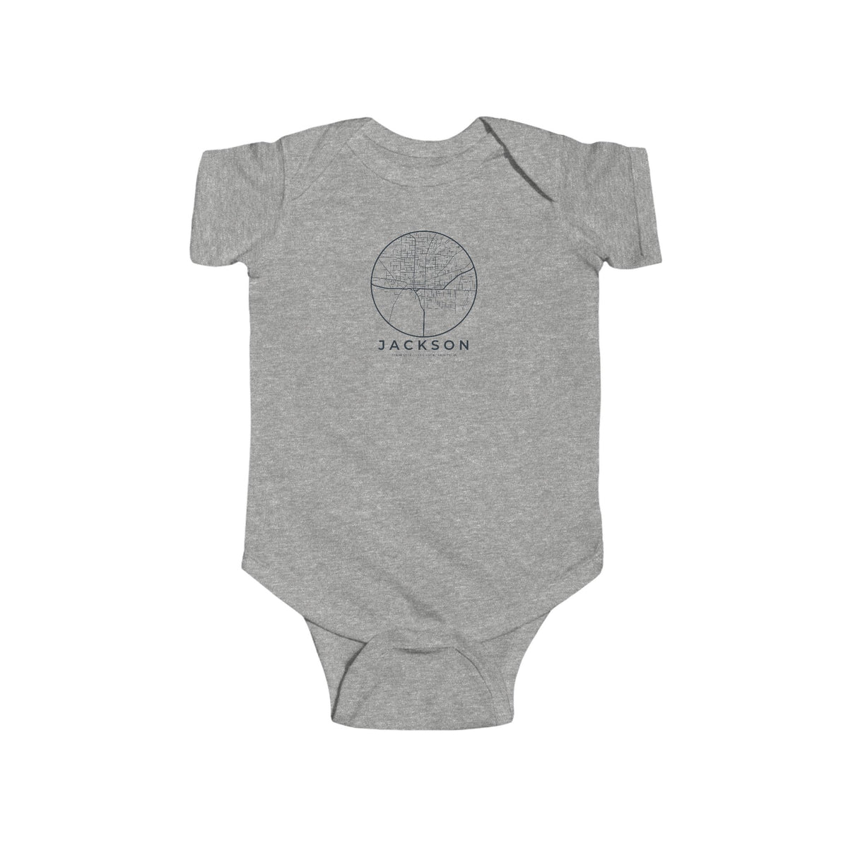 Jackson Street Map Baby Bodysuit