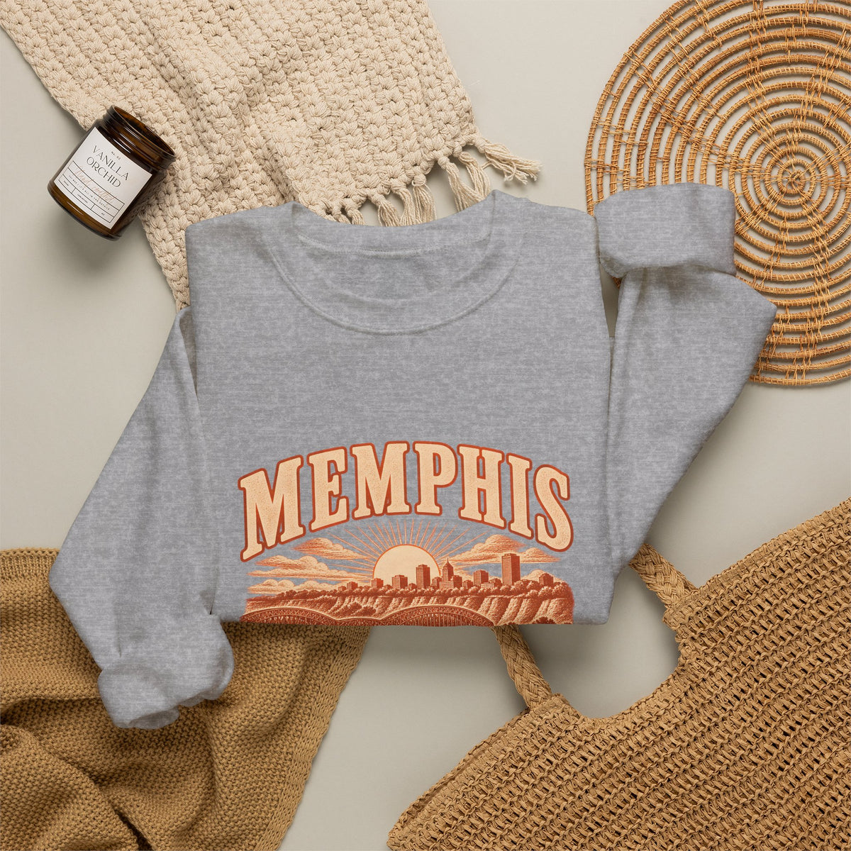 Memphis Engraved Valley Crewneck Sweatshirt