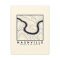 Nashville Topo Map Canvas Print
