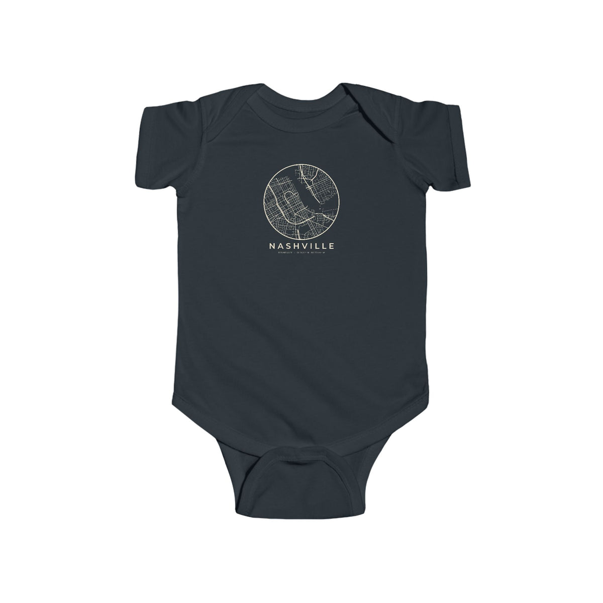Nashville Street Map Baby Bodysuit