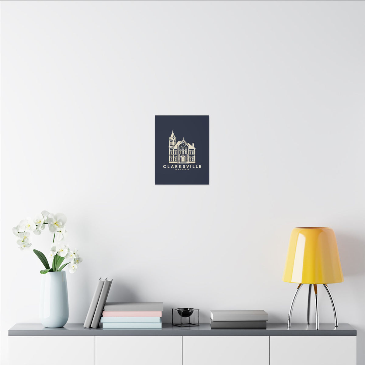 Clarksville Customs House Canvas Print (Navy)