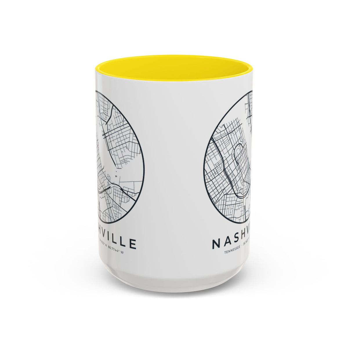 Nashville Street Map Accent Mug