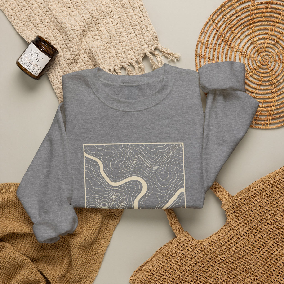 Chattanooga Topo Map Crewneck Sweatshirt
