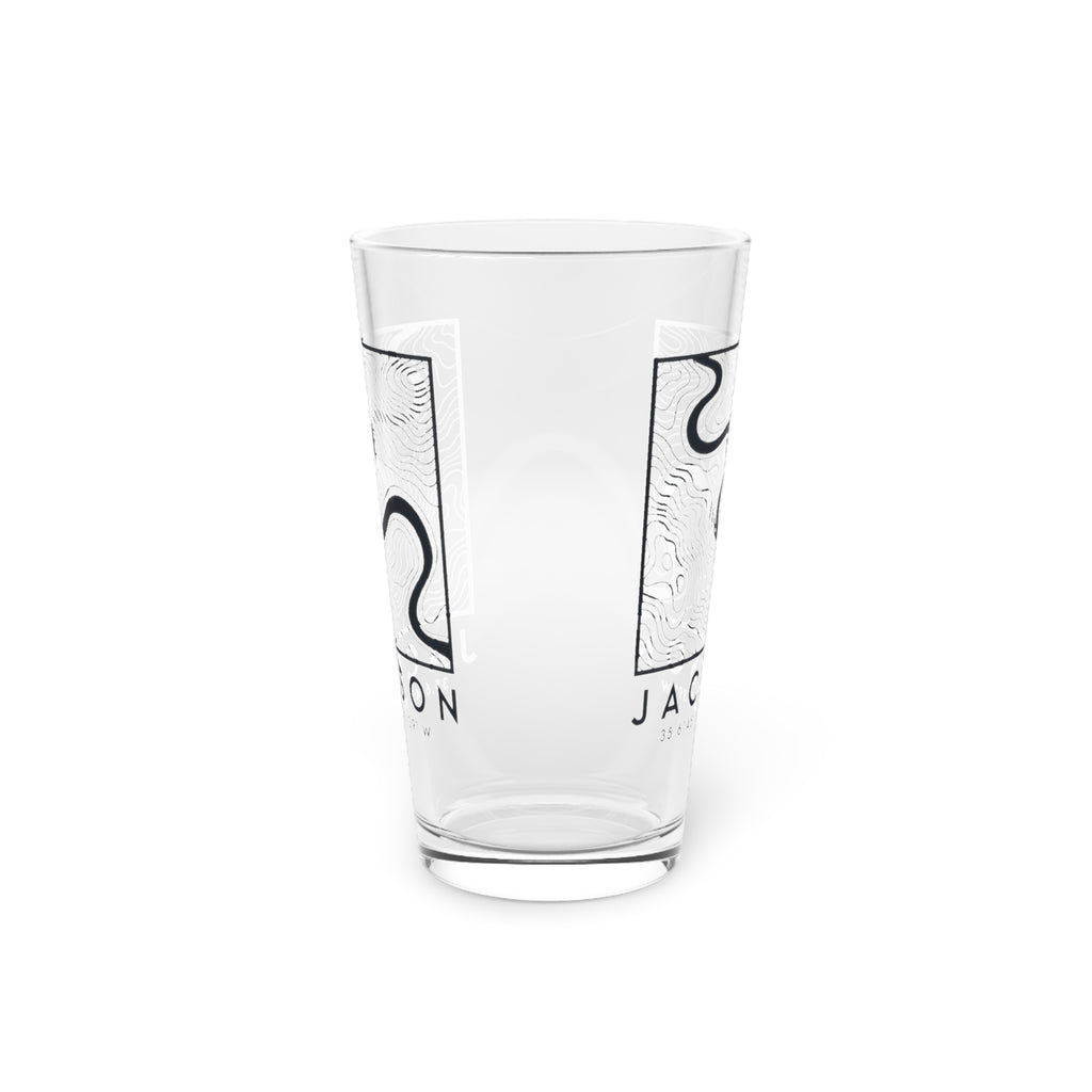 Jackson Topo Map Pint Glass