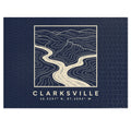 Clarksville Topo Map Puzzle (Navy)
