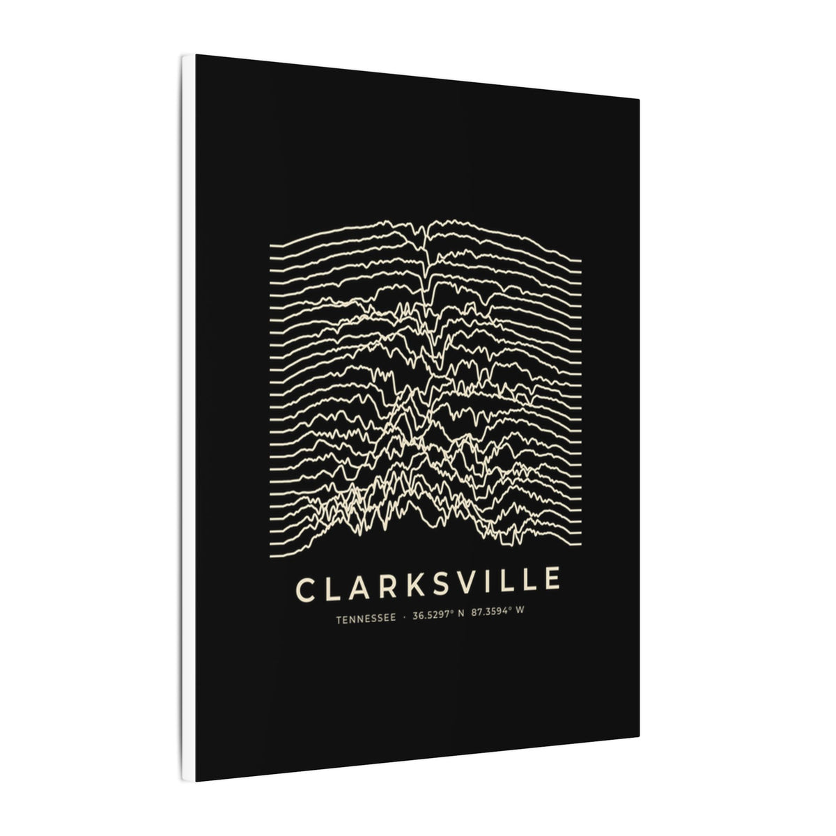 Clarksville Ridgeline Canvas Print (Black)