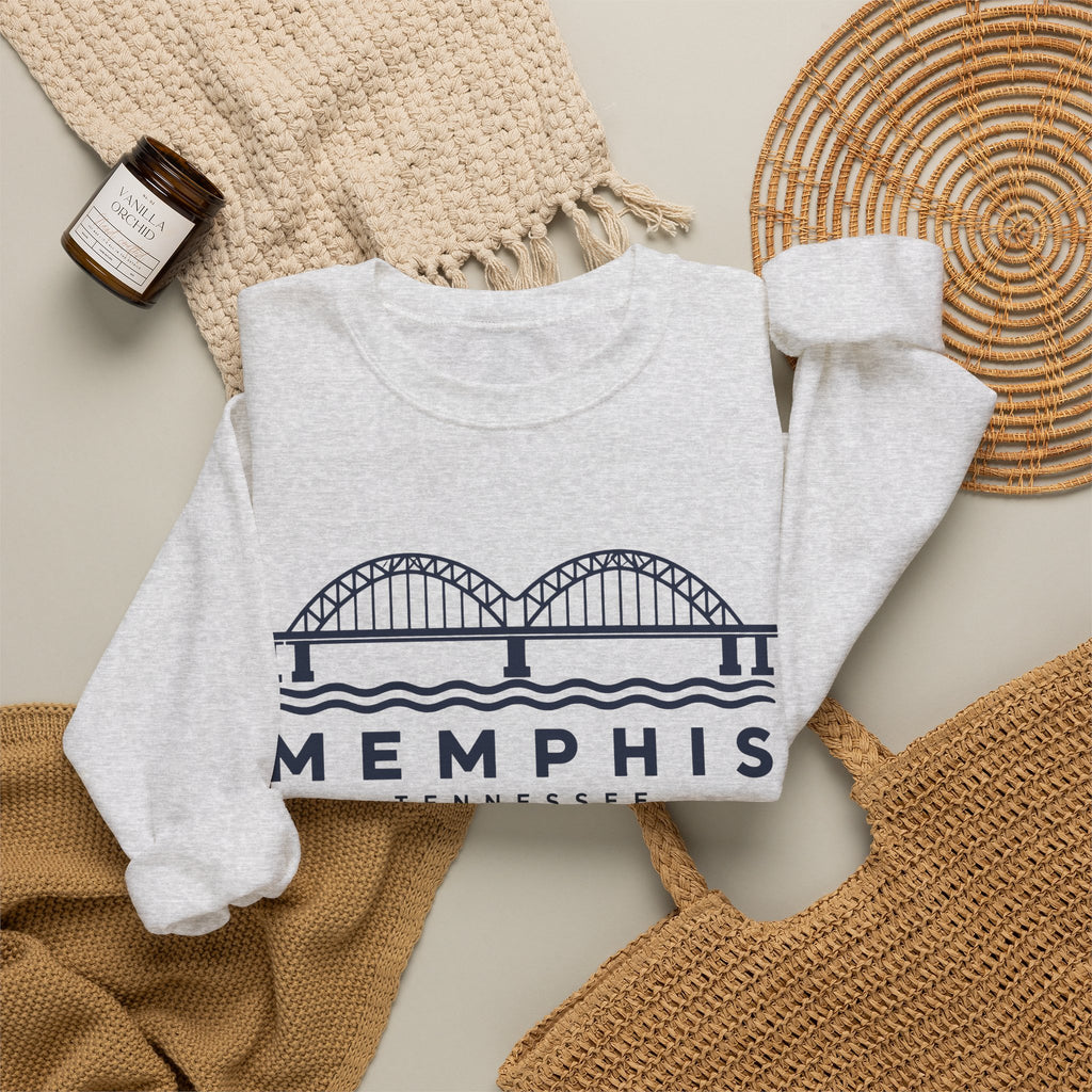 Memphis Hernando de Soto Bridge Crewneck Sweatshirt