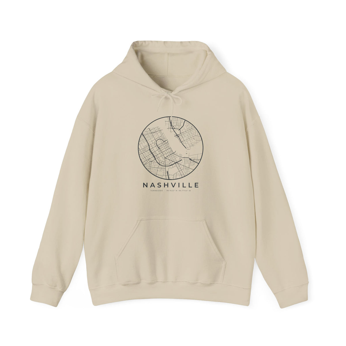 Nashville Street Map Hoodie