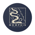 Memphis Topo Map Sticker (Navy)