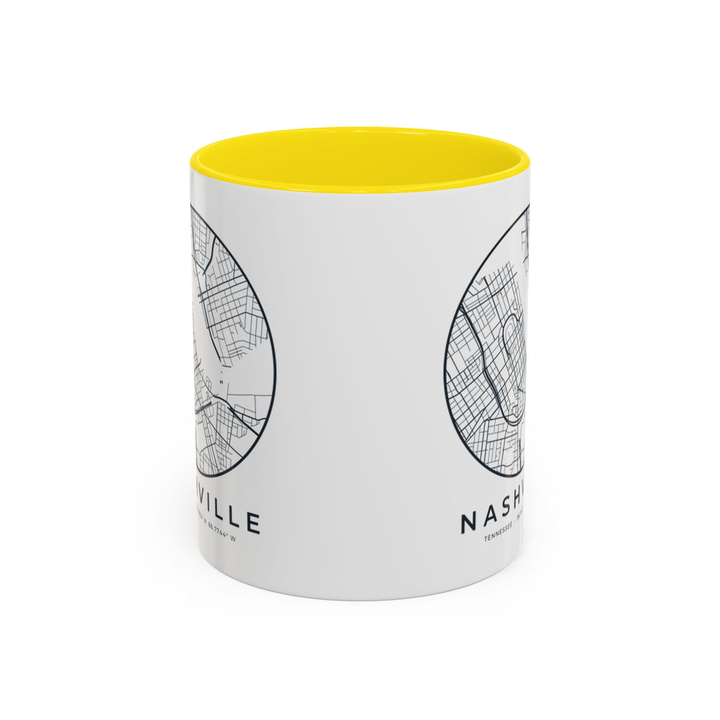 Nashville Street Map Accent Mug