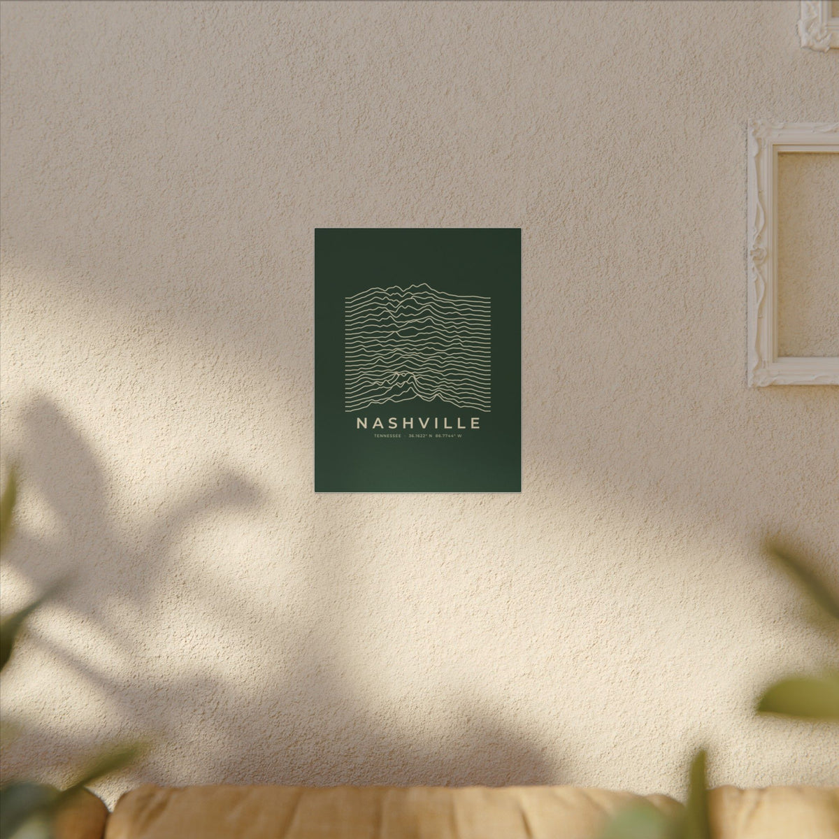 Nashville Ridgeline Canvas Print (Forest Green)