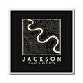 Jackson Topo Map Magnet (Black)
