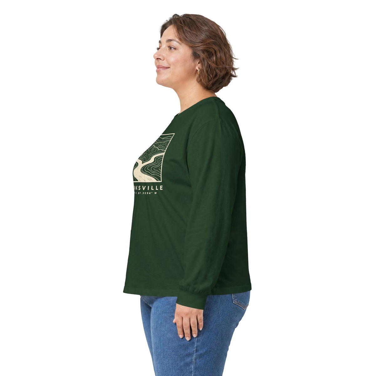 Clarksville Topo Map Long Sleeve T-Shirt
