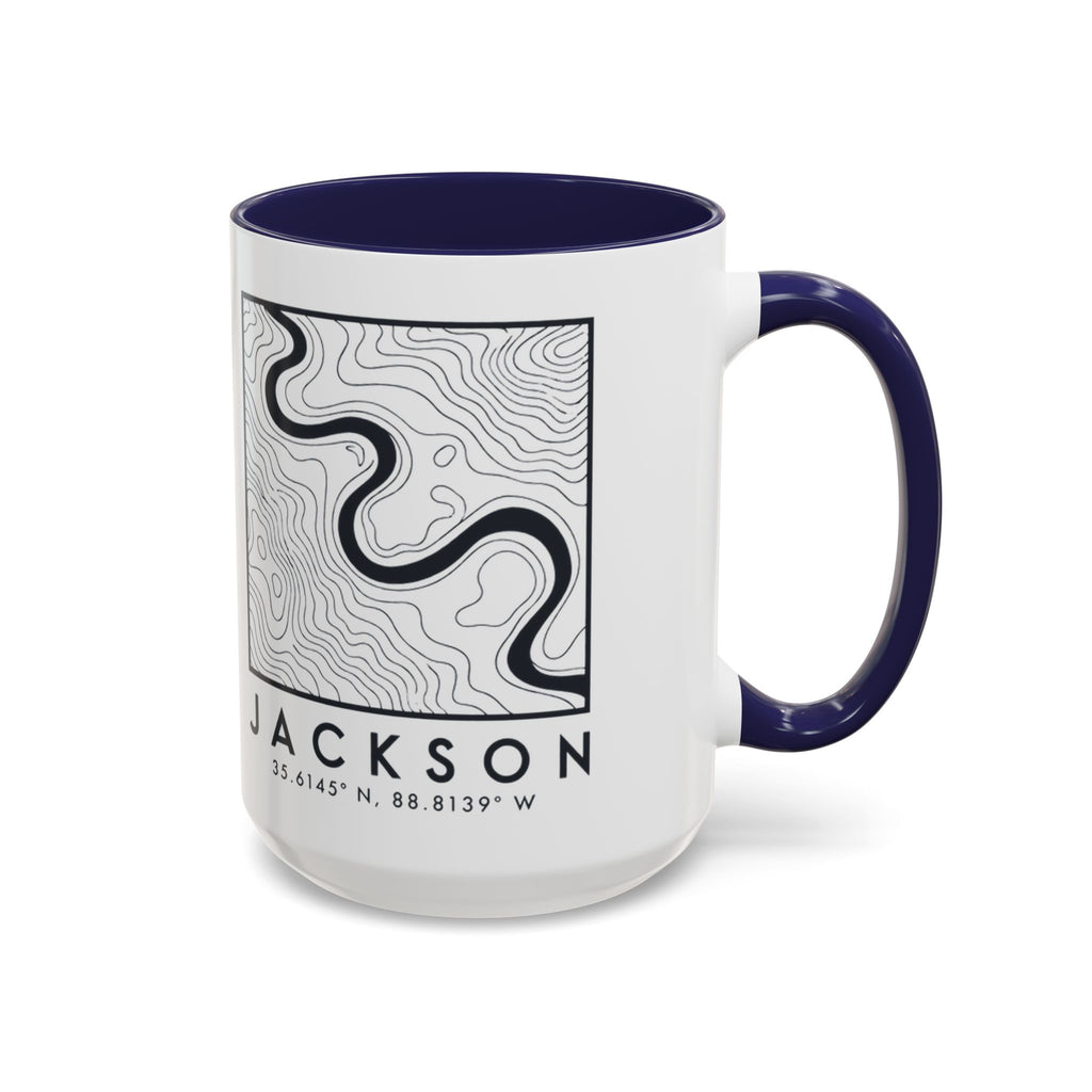 Jackson Topo Map Accent Mug