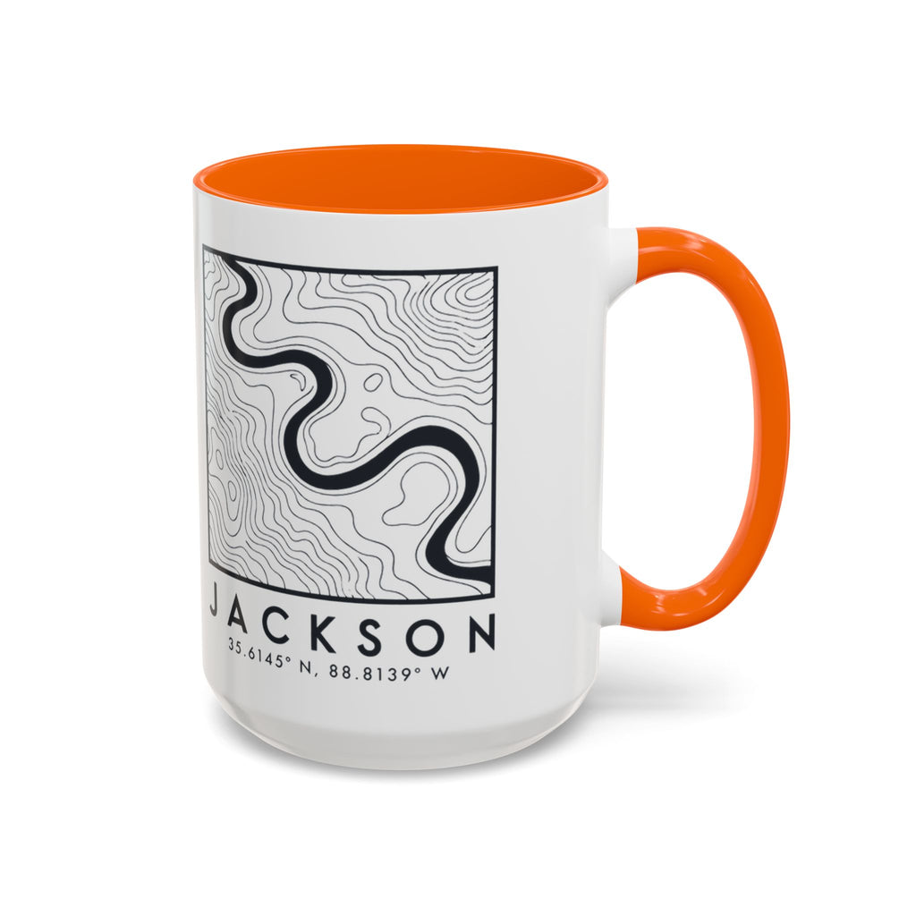 Jackson Topo Map Accent Mug