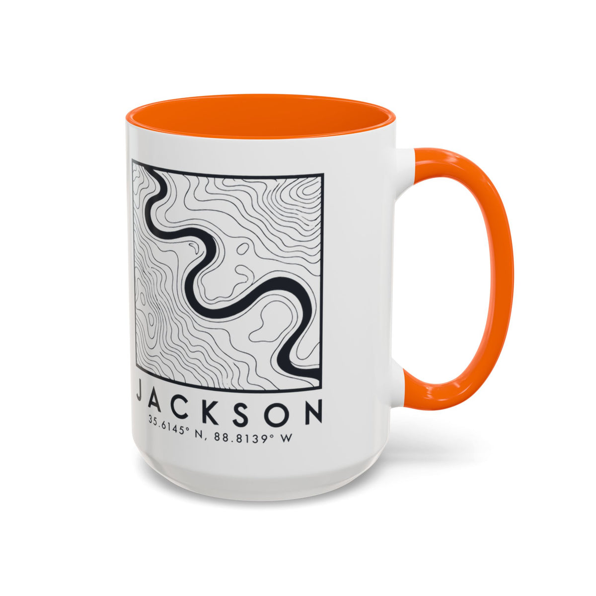 Jackson Topo Map Accent Mug