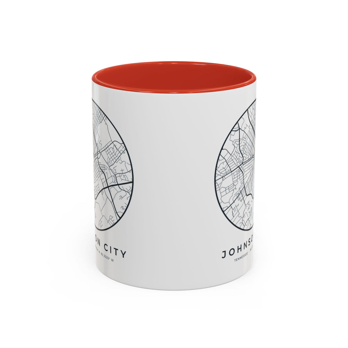 Johnson City Street Map Accent Mug
