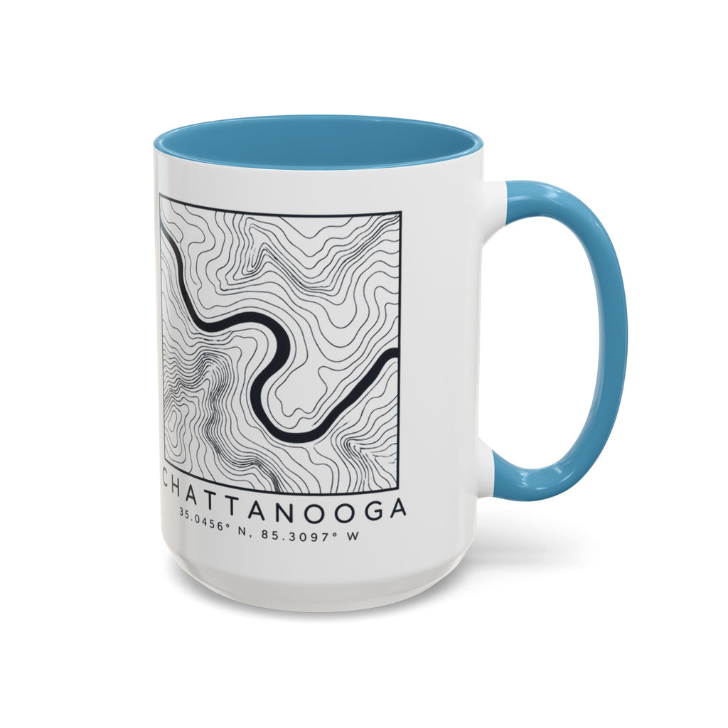 Chattanooga Topo Map Accent Mug