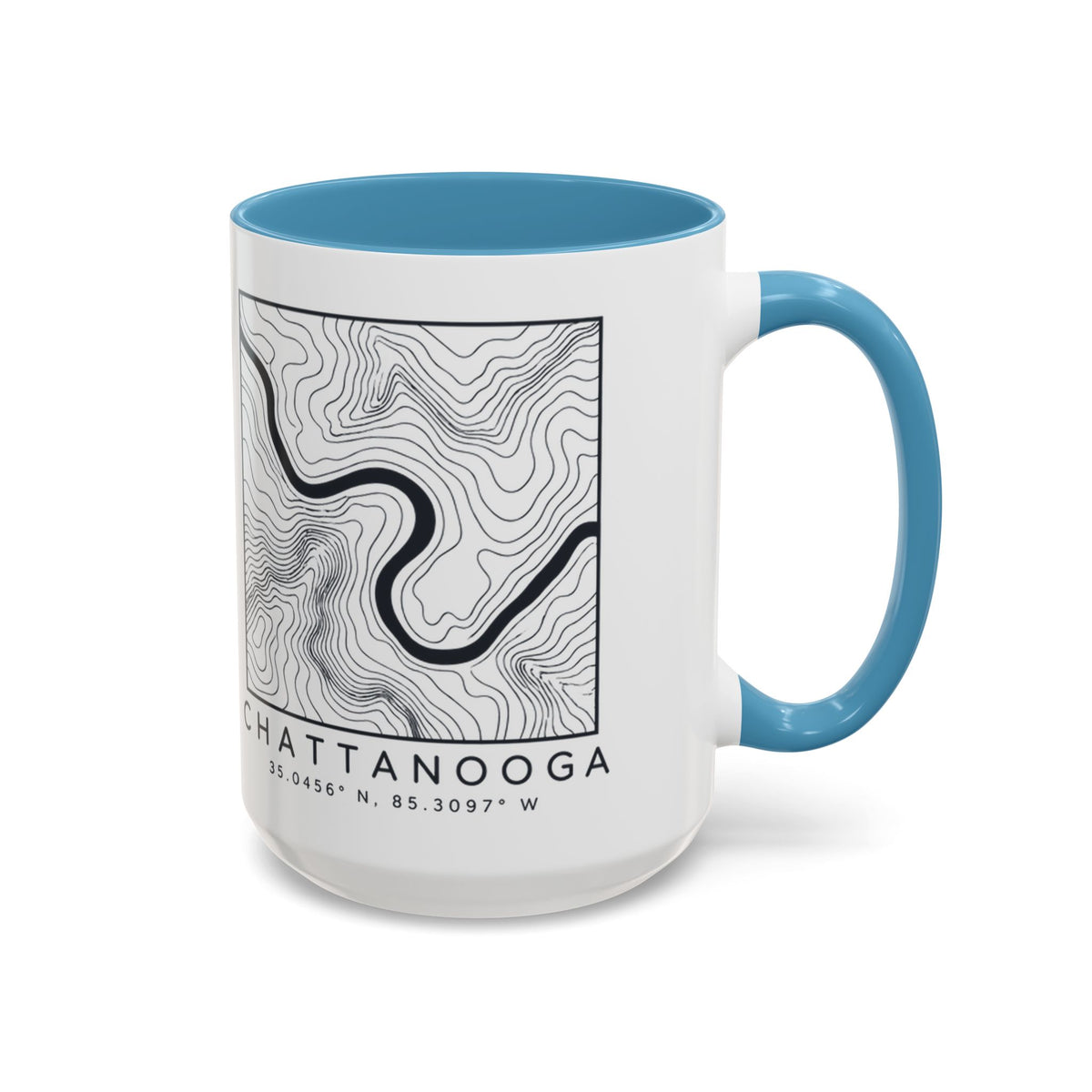 Chattanooga Topo Map Accent Mug