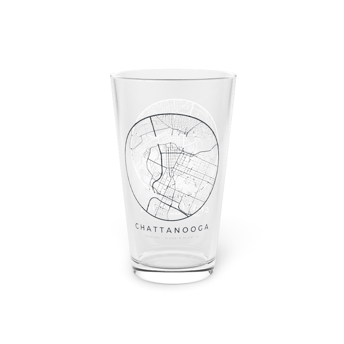 Chattanooga Street Map Pint Glass