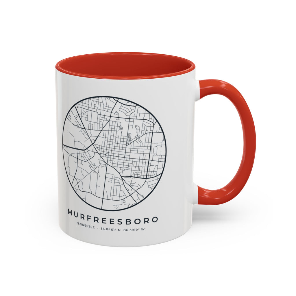 Murfreesboro Street Map Accent Mug