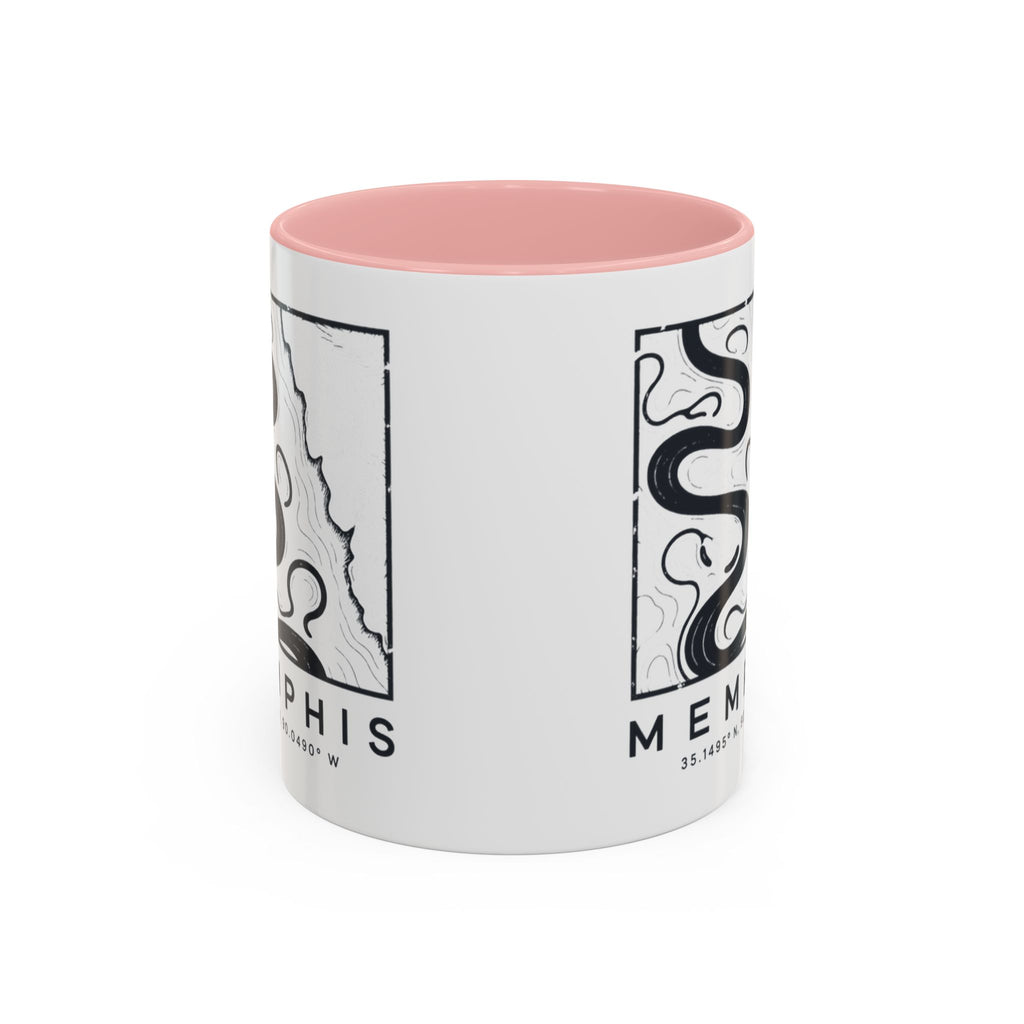 Memphis Topo Map Accent Mug