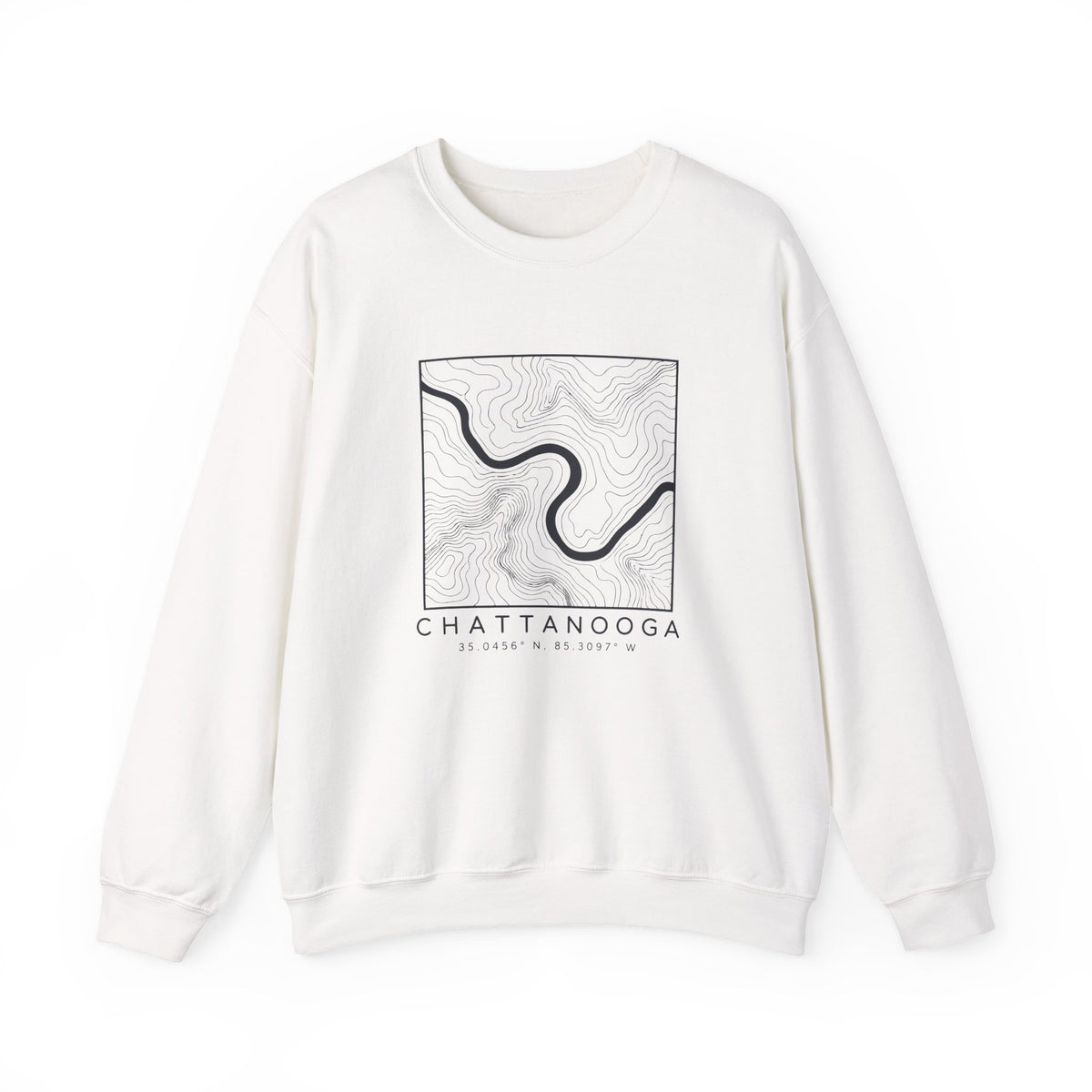 Chattanooga Topo Map Crewneck Sweatshirt