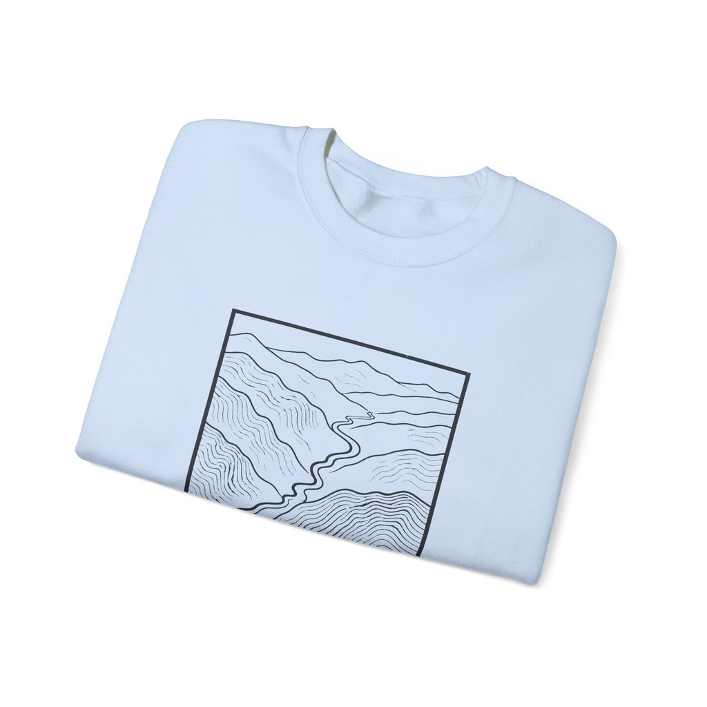 Johnson City Topo Map Crewneck Sweatshirt