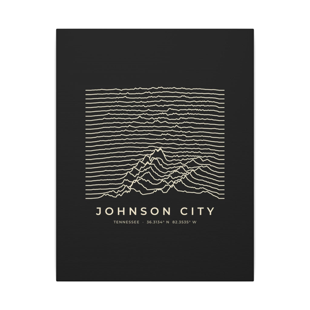 Johnson City Ridgeline Canvas Print (Black)