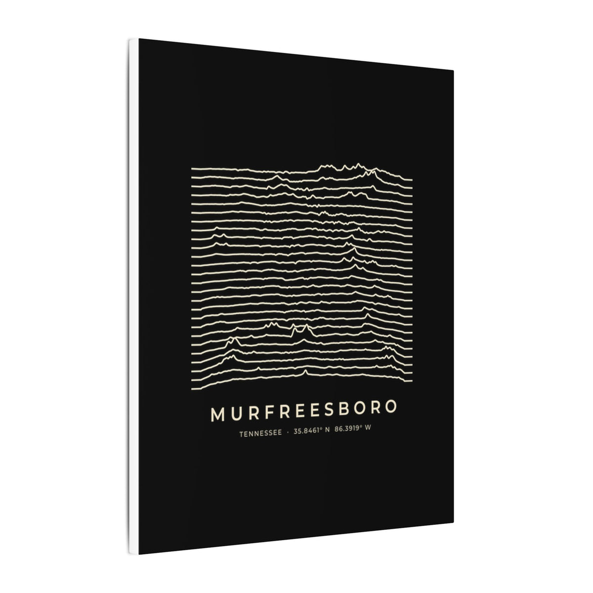 Murfreesboro Ridgeline Canvas Print (Black)