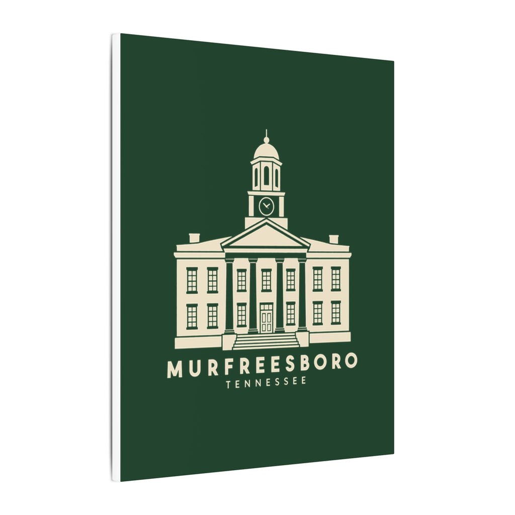Murfreesboro Rutherford County Courthouse Canvas Print (Forest Green)