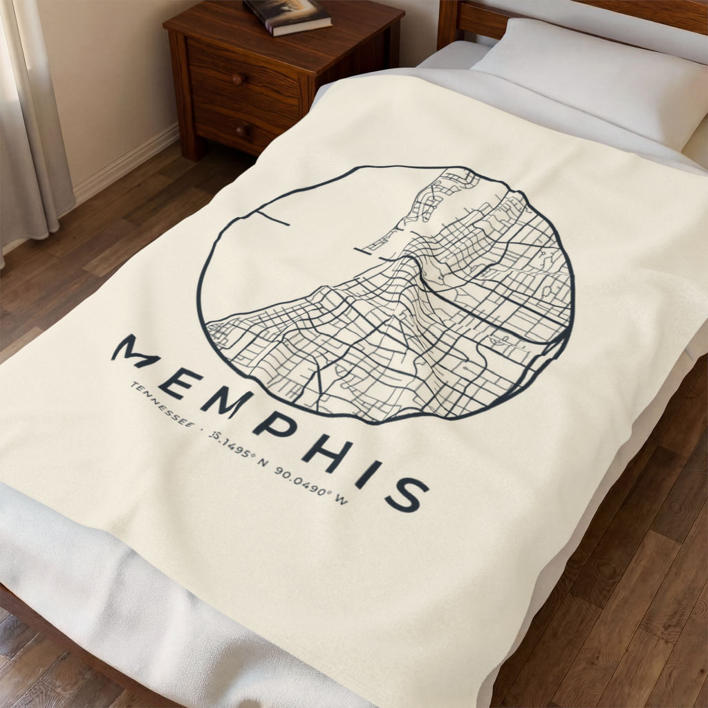 Memphis Street Map Blanket