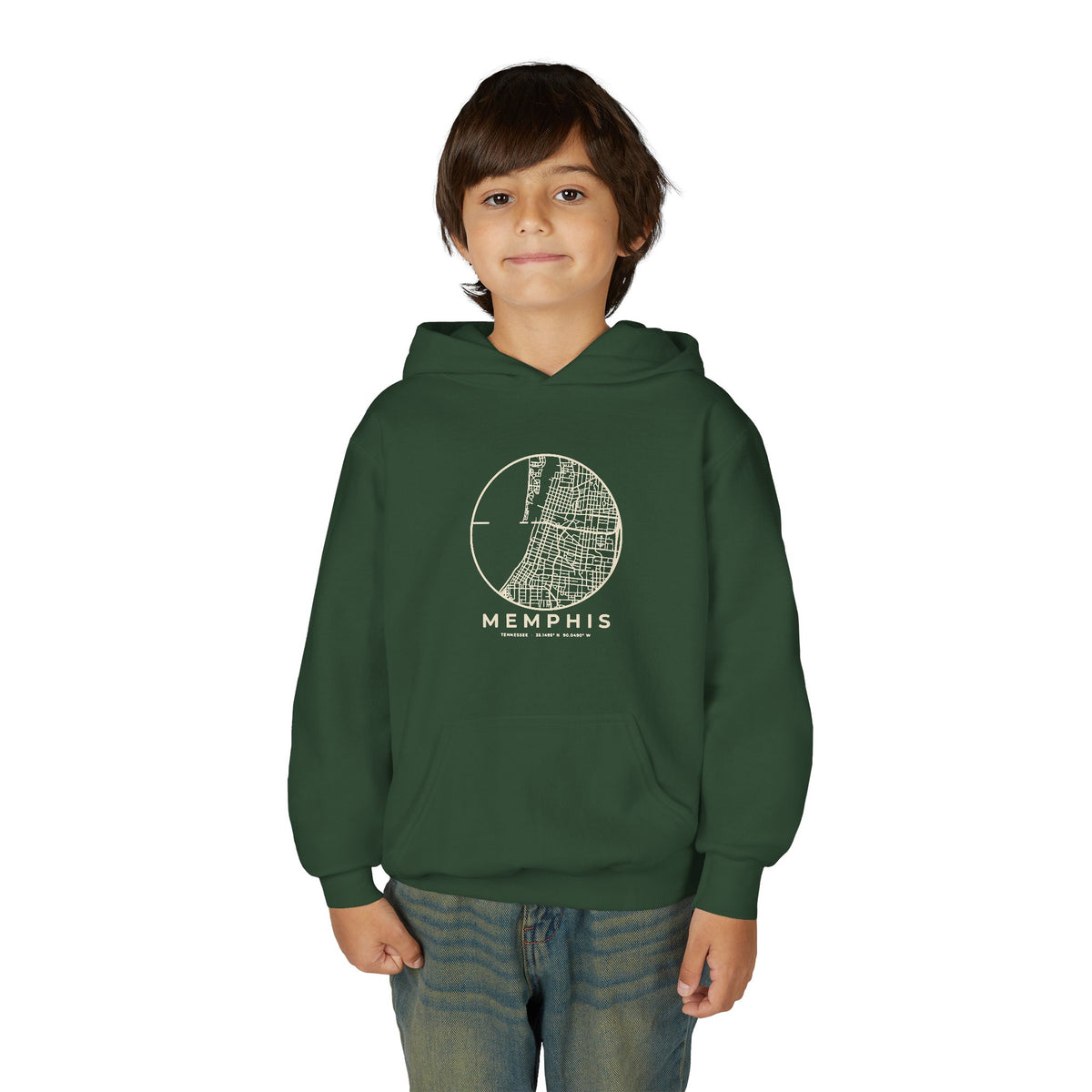 Memphis Street Map Kids Hoodie