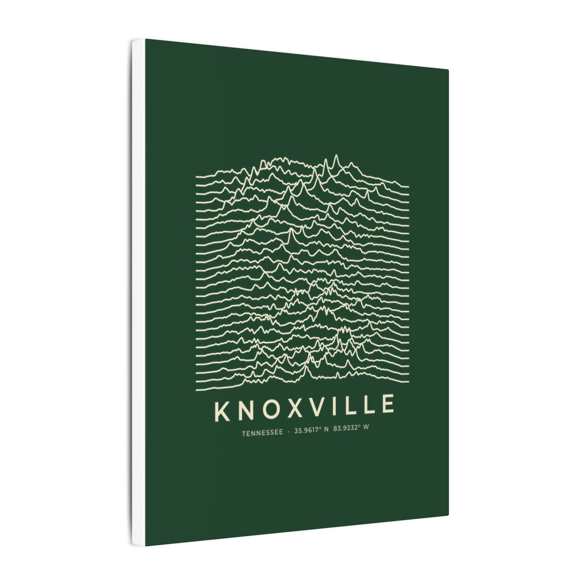 Knoxville Ridgeline Canvas Print (Forest Green)
