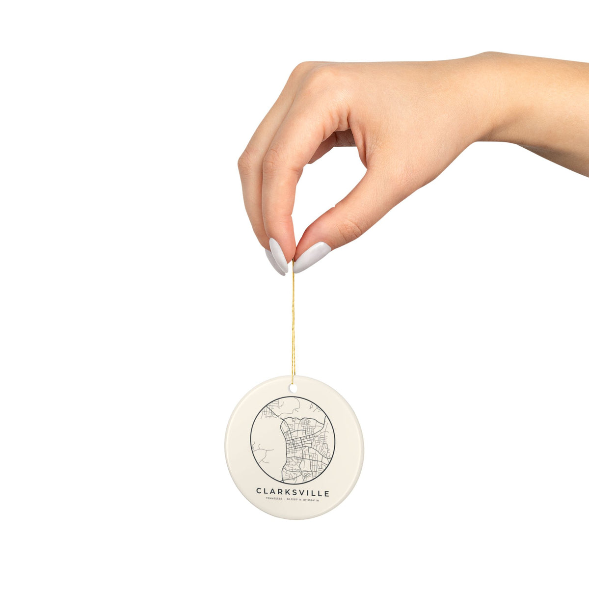 Clarksville Street Map Ornament