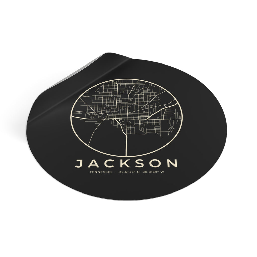 Jackson Street Map Sticker (Black)