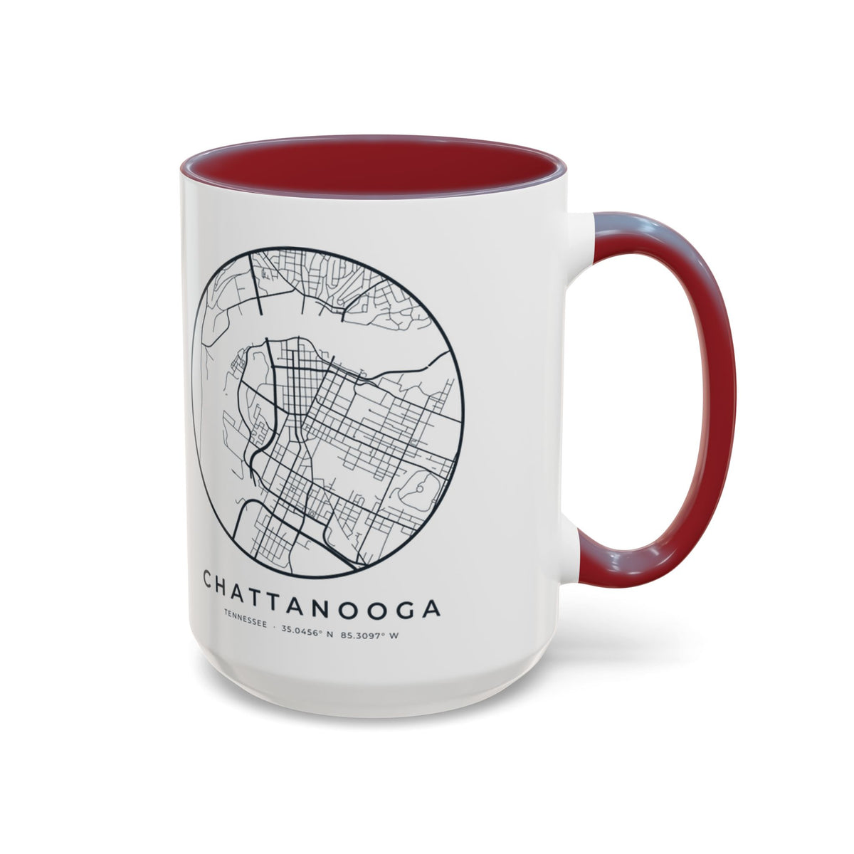Chattanooga Street Map Accent Mug