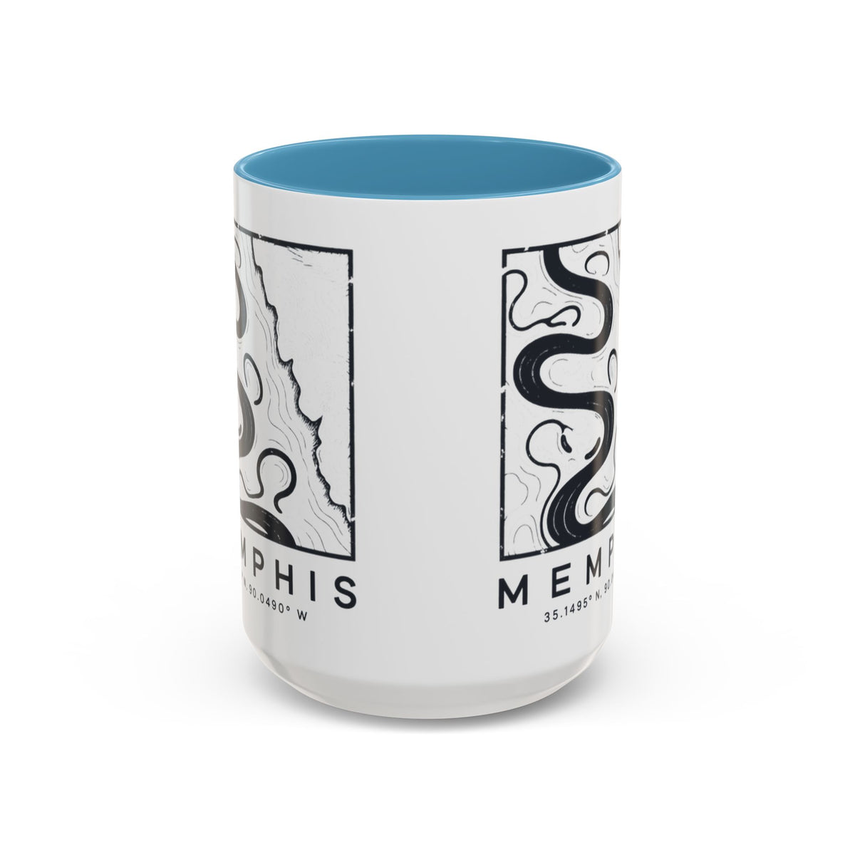 Memphis Topo Map Accent Mug