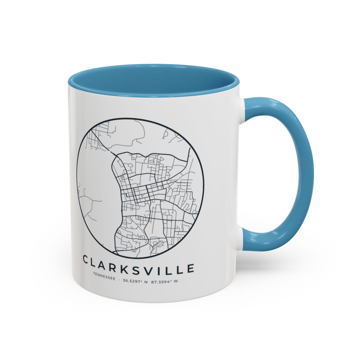 Clarksville Street Map Accent Mug