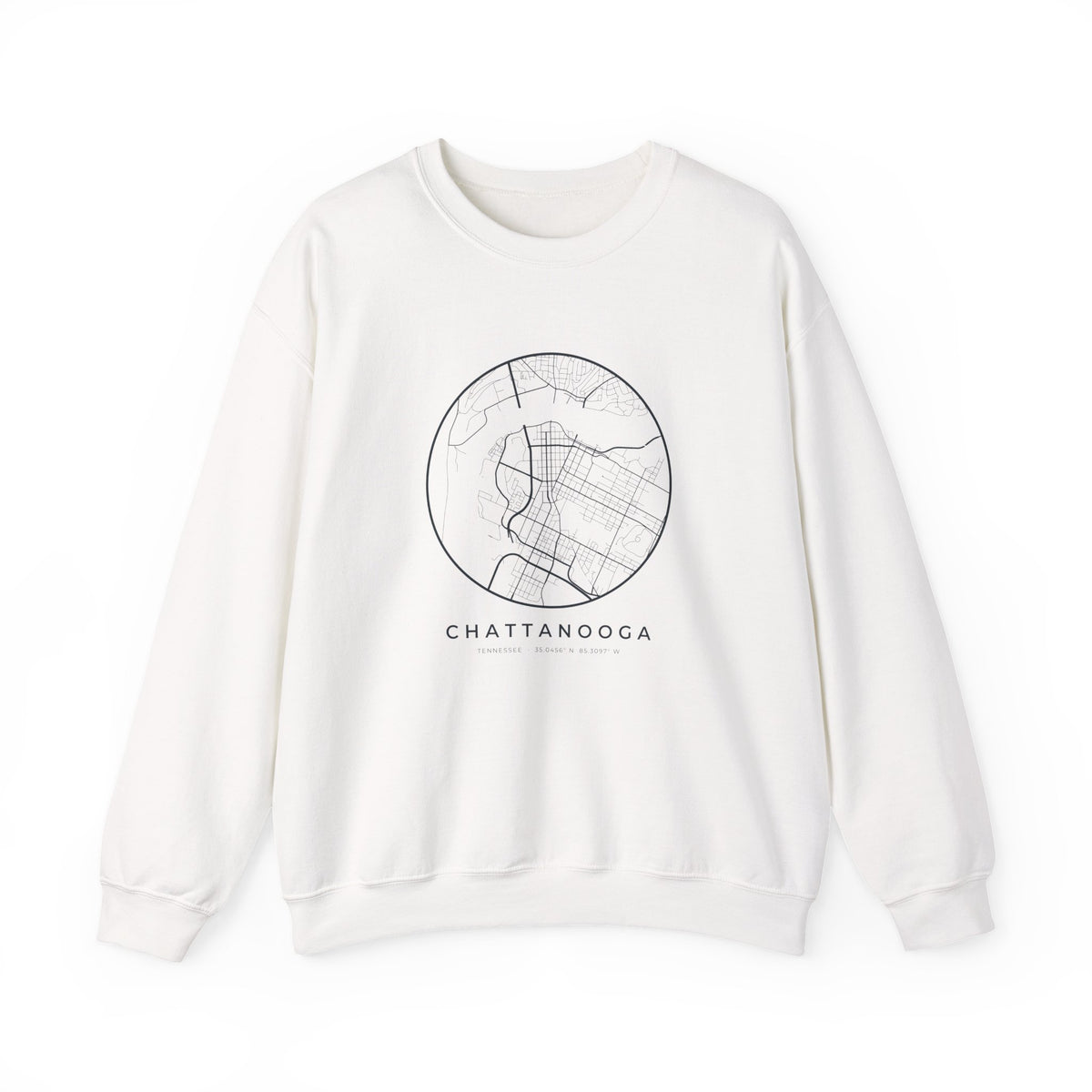 Chattanooga Street Map Crewneck Sweatshirt