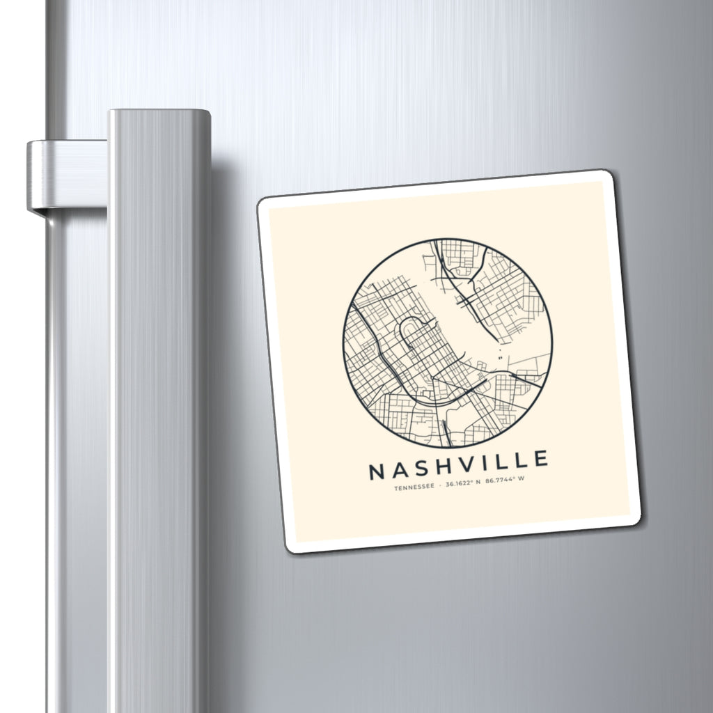 Nashville Street Map Magnet